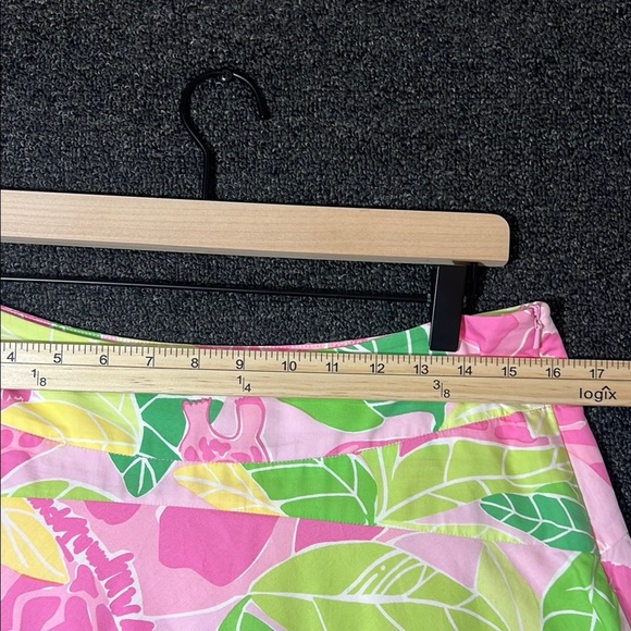Vintage Lilly Pullitzer Tropical Pink and Green Women's Skirt, Womens 4 - Picture 5 of 8